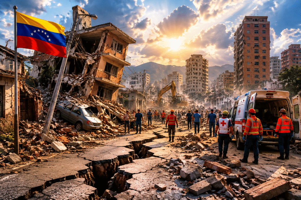 Powerful Earthquakes Hit Venezuela, Causing Damage and Emergency Response